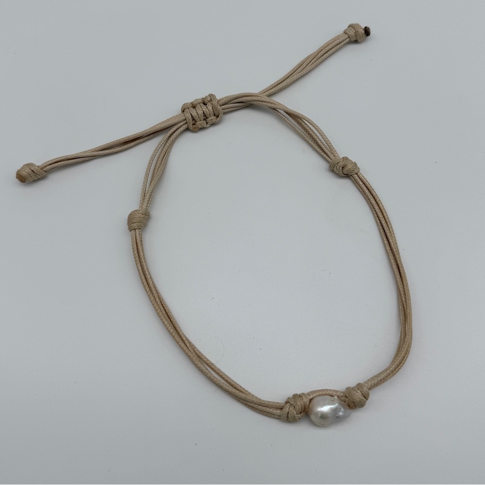 Chunky Natural Pearl and Rope Necklace